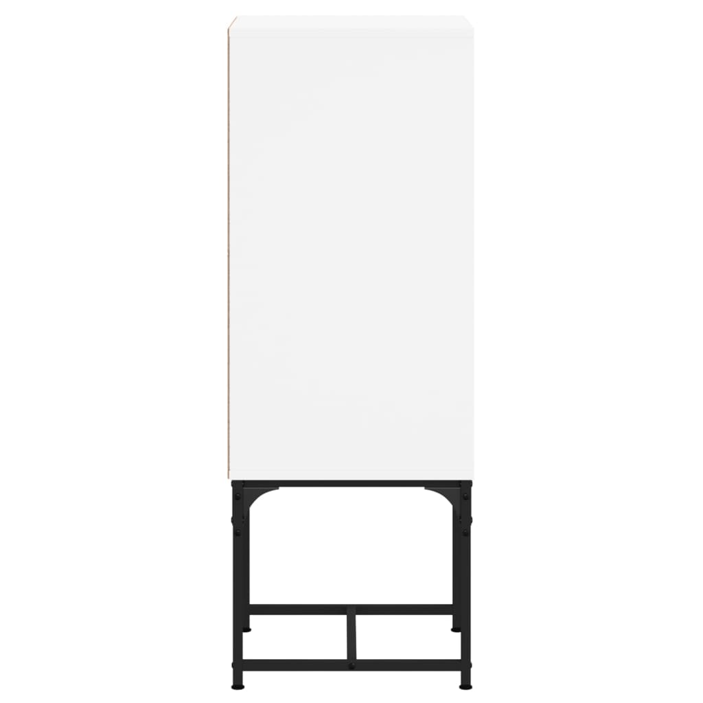 vidaXL Side Cabinet with Glass Doors White 35x37x100 cm