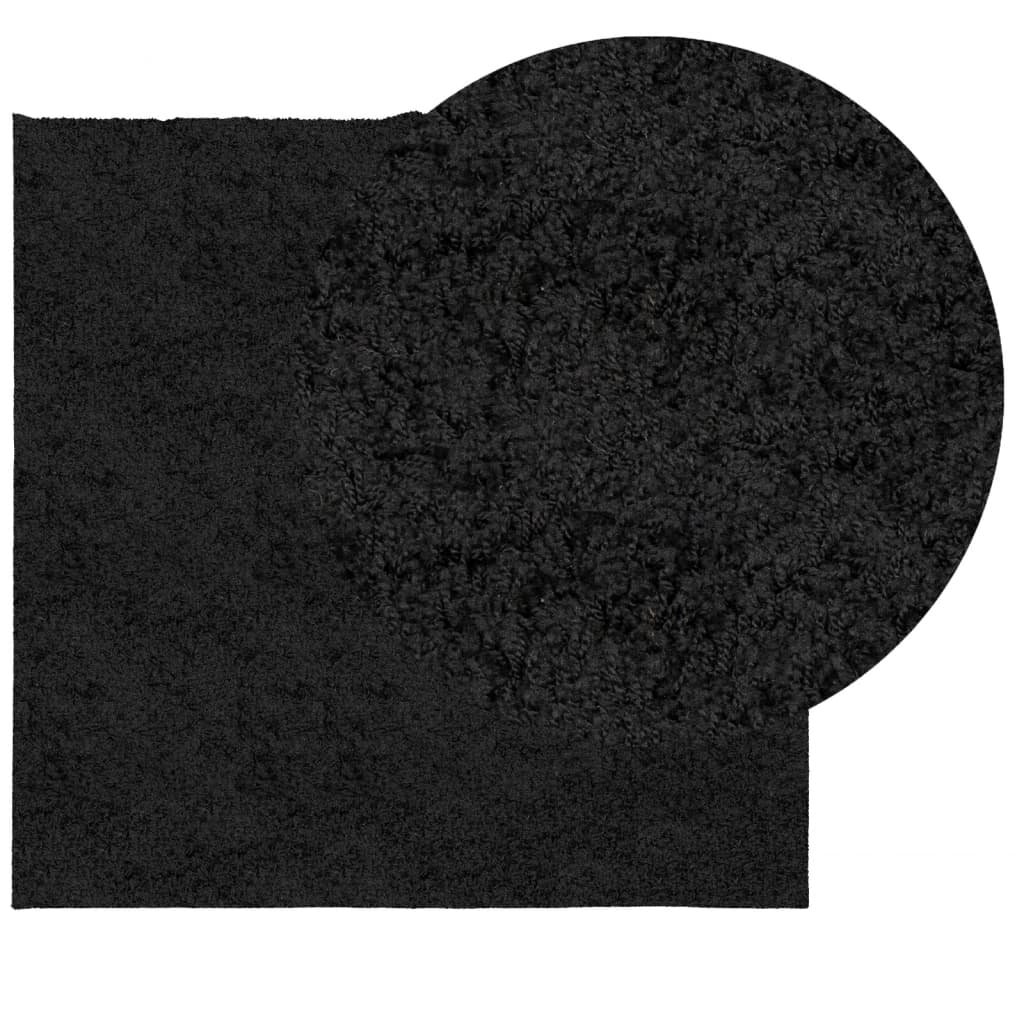 vidaXL Shaggy Rug PAMPLONA High Pile Modern Black 160x160 cm