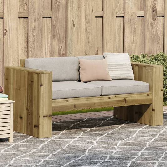 vidaXL Garden Sofa 2-Seater 134x60x62 cm Impregnated Wood Pine