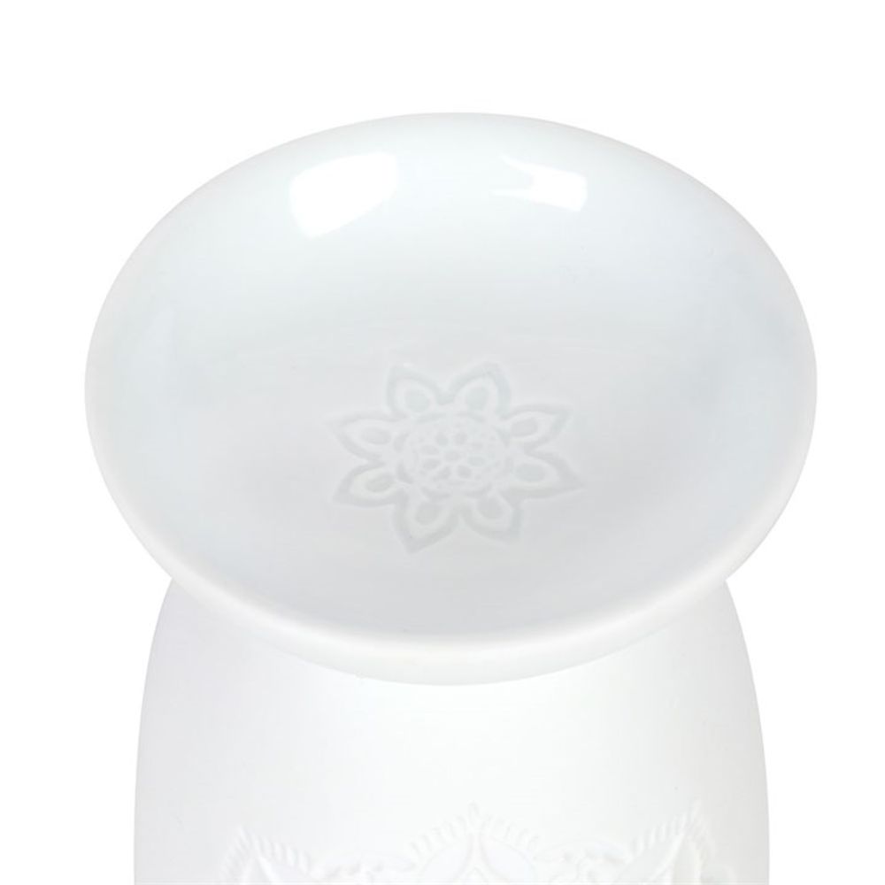 White Ceramic Mandala Oil Burner