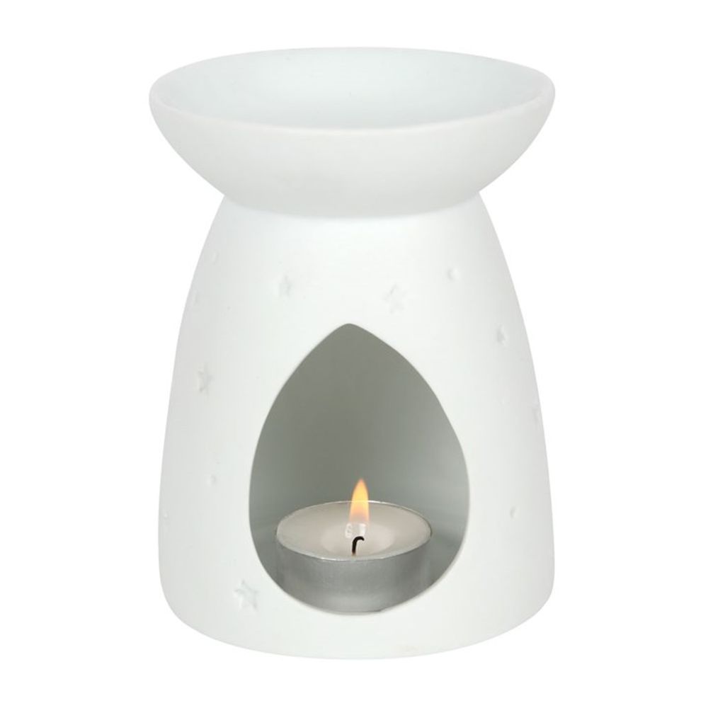 White Ceramic Angel Wings Oil Burner